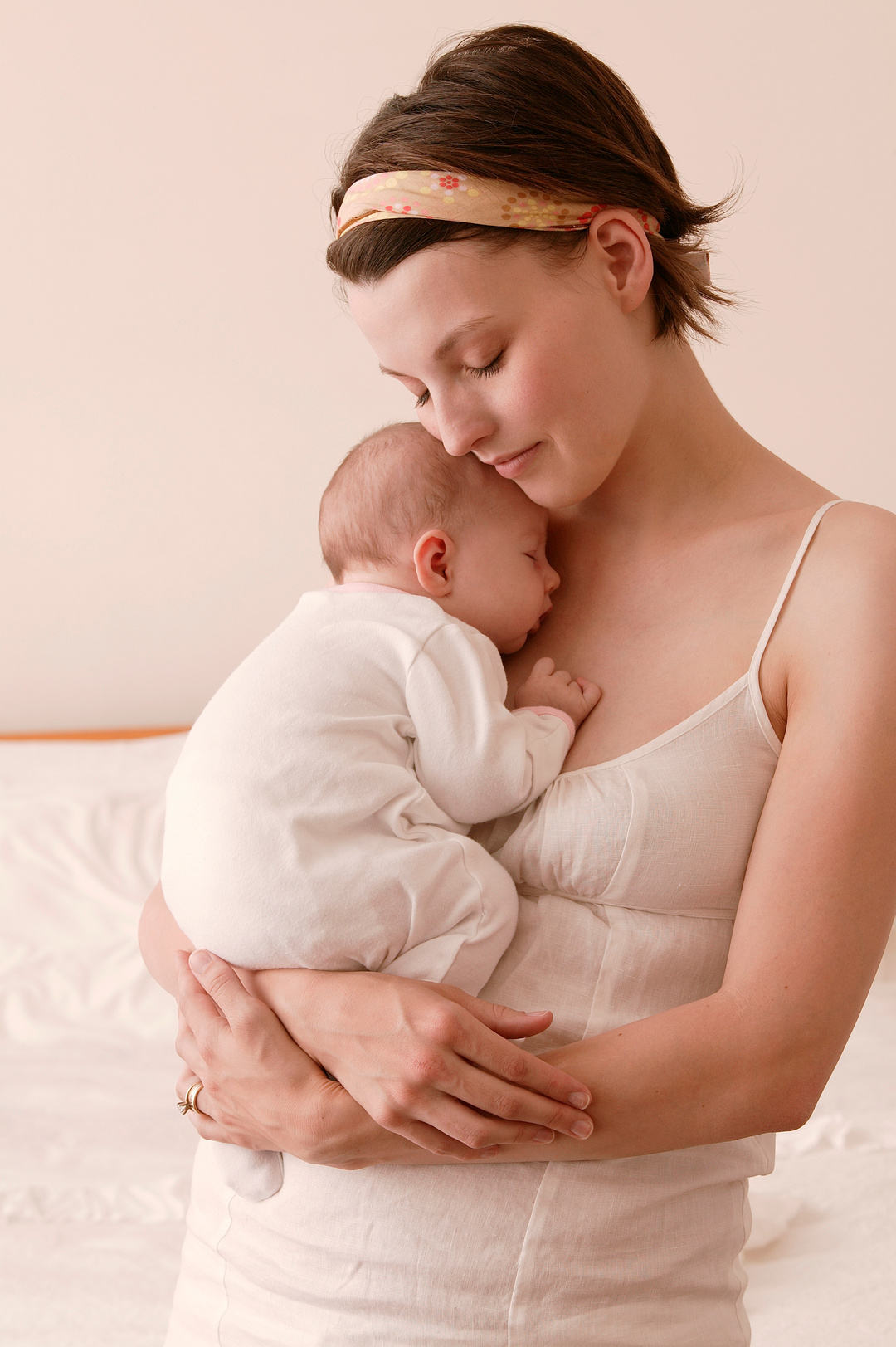 Mother holding baby